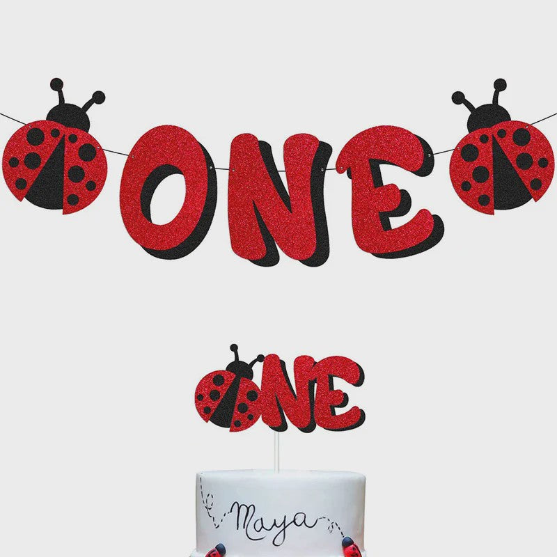 24x Lieveheersbeestje Cupcake Toppers - Rood met Zwarte Stippen - Feestdecoratie