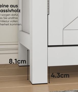 Landelijk Witte Opbergkast met Lade en Deuren - Multifunctioneel