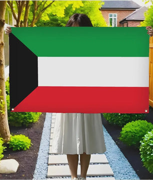 Kuwait Vlag - Duurzaam & Makkelijk Ophangen - Binnen & Buiten Decoratie