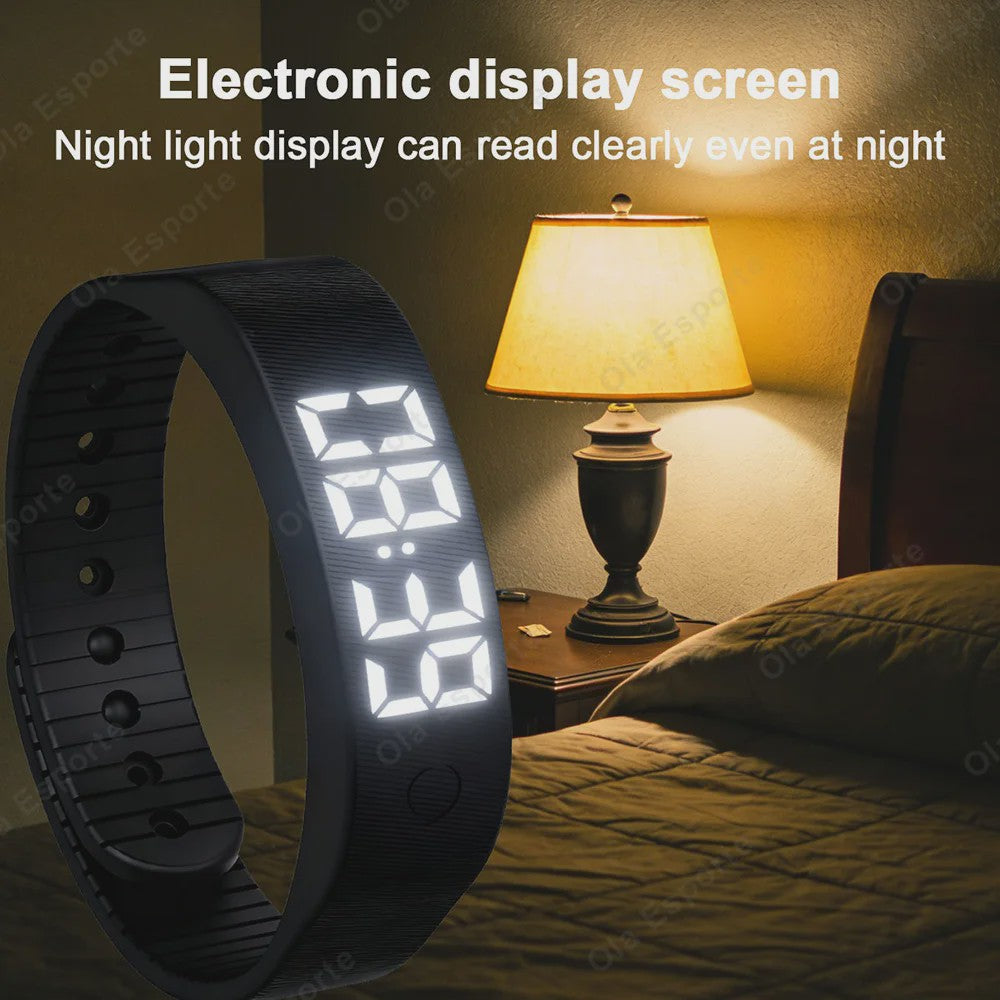 Smart Band HT30: Waterdichte LED Smartwatch met Stappenteller, Calorieënteller en Vibratiealarm