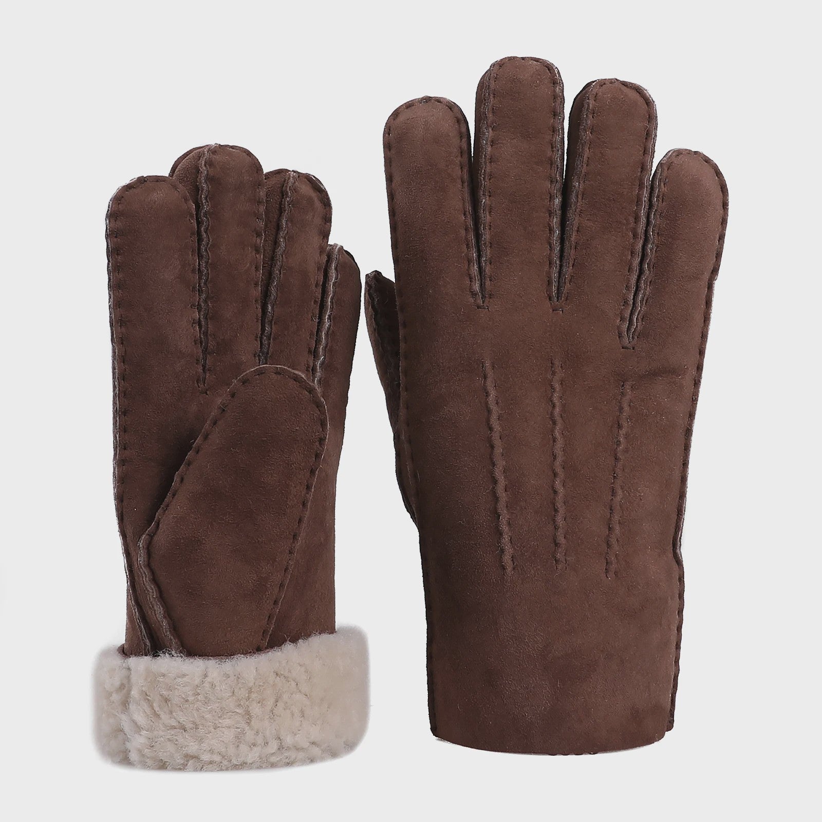Luxe Unisex Lammy Voering Leren Handschoenen - Handgemaakt & Warm