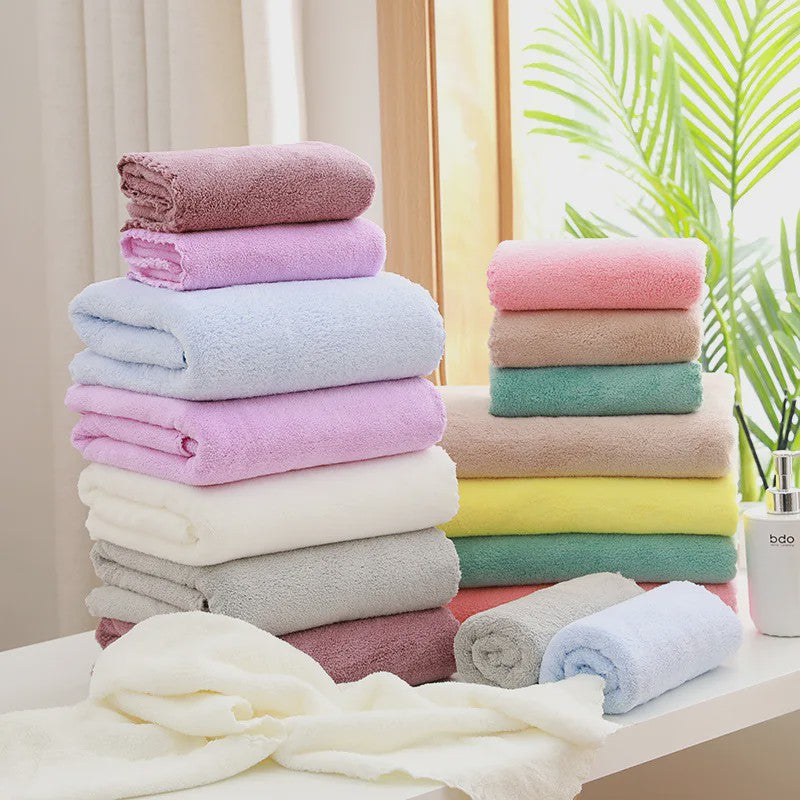 Luxe 2-delige Badhanddoeken Set - Super Zacht, Zeer Absorberend & Sneldrogend Koraalfluweel voor Volwassenen, Hotel & Spa
