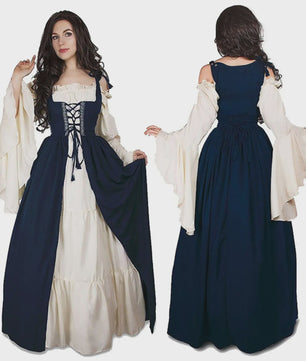 Middeleeuwse Jurk Dames - Vintage Ierse Kostuum voor Cosplay, Feest & Dans