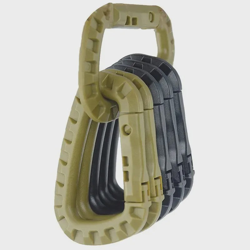 Tactische Karabijnhaak Clips D-Ring Gespen - Set van 1-10 Stuks voor Outdoor & Backpacking