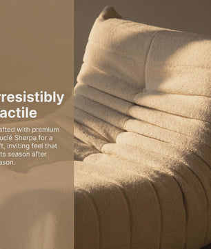 Sherpa Fleece Beanbag Fauteuil - Comfortabele Lounge Stoel voor Woonkamer & Slaapkamer