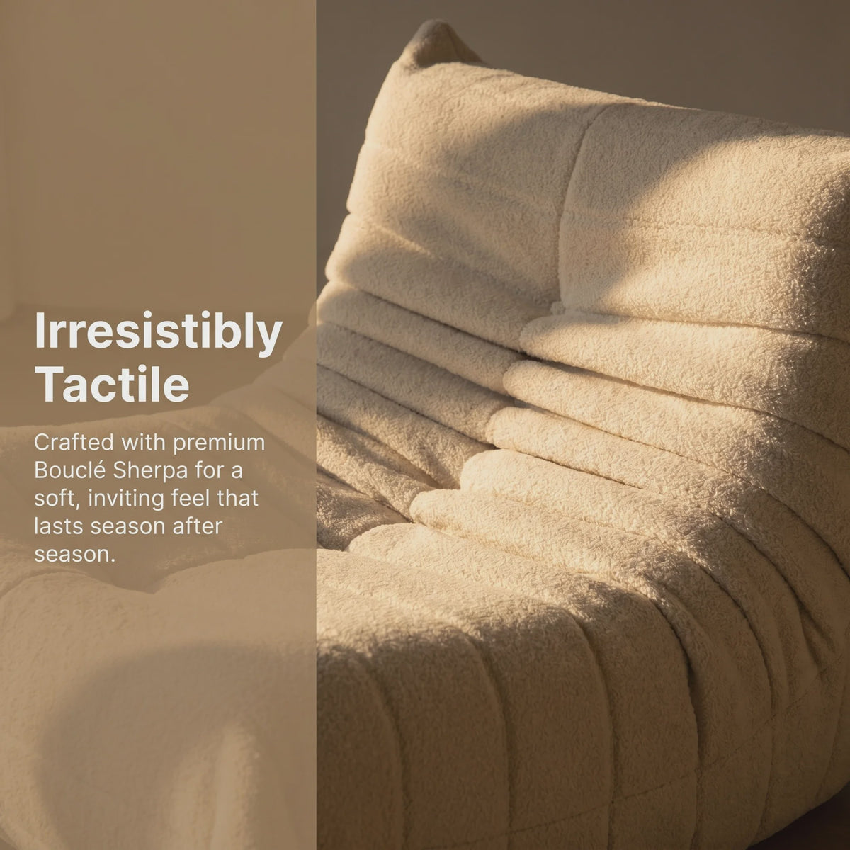 Sherpa Fleece Beanbag Fauteuil - Comfortabele Lounge Stoel voor Woonkamer & Slaapkamer