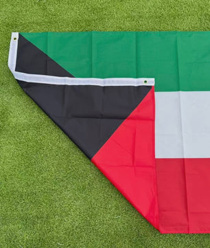 Kuwait Vlag 150x90cm - Duurzaam Polyester, Binnen & Buiten