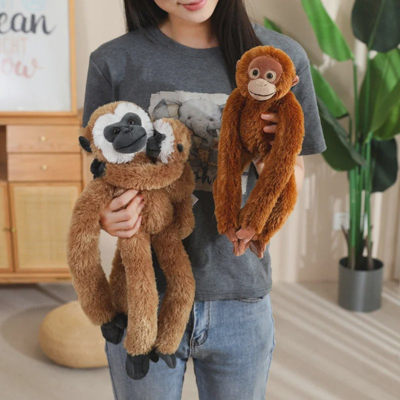 Lange Arm Aap, Luiaard, Orang-oetan & Lemur Pluche Speelgoed - Hangend Knuffel (50/70cm)