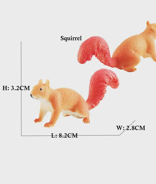 Set van 6 Realistische Dierenbeeldjes: Capibara, Eekhoorn & Marmot Speelgoed