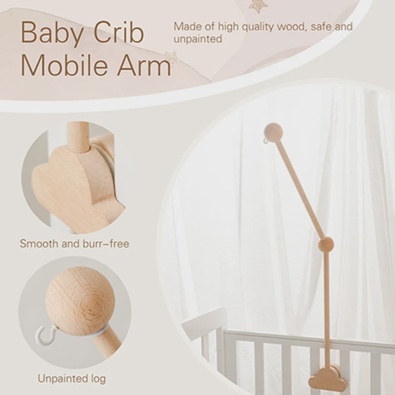 Houten Baby Bedmobiel Armatuur - Veilige & Stijlvolle Ophanging voor Speelgoed