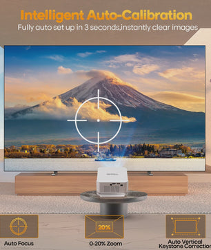 Magcubic HY300Max: Draagbare Projector met Android 14, 400 ANSI, 8K Ondersteuning, Auto Focus & WiFi6
