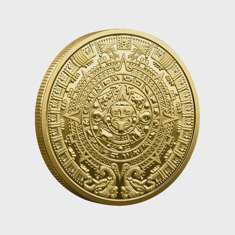Maya Kalender Munt - Azteken Souvenir Coin Mexico
