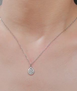 Minimalistische Waterdruppel Hanger Ketting - Roestvrij Staal Sieraden voor Dames