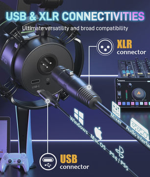MAONO PD200X Dynamische XLR/USB Microfoon - Gaming, Streaming & Opnames met Mute & Gain Controle