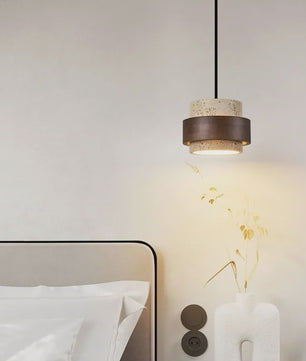 Moderne Design Hanglamp - Sfeervolle Bedlamp met Cave Stone Look
