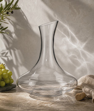 1.5L Glazen Wijnkaraf met Brede Basis voor Snelle Oxygenatie en Anti-Druip Tuit