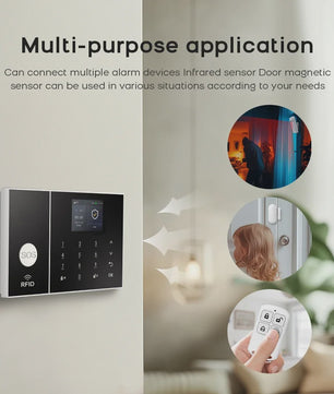 Tuya Smart Home Beveiligingssysteem met 4G WiFi, APP Meldingen en Bewegingsdetector