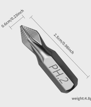 Sterke Magnetische PH2 Schroefbit - Anti-Slip & Ultra Hard - 25mm