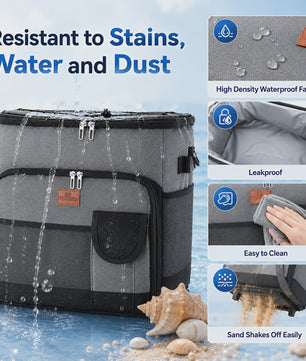 New Insulated Bag Outdoor Picnic Camping Bag Waterproof Oxford Cloth Car Lunch Bag Cooler Bag With Wheels Portable Ice Chest For Picnic Beach Camping Family Outings Travel Keep Cool