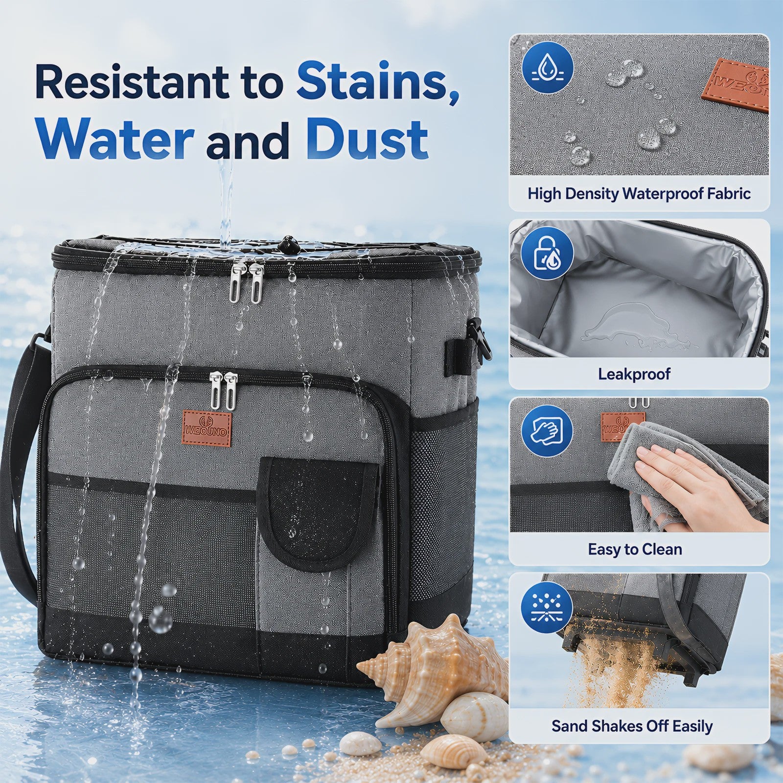 New Insulated Bag Outdoor Picnic Camping Bag Waterproof Oxford Cloth Car Lunch Bag Cooler Bag With Wheels Portable Ice Chest For Picnic Beach Camping Family Outings Travel Keep Cool