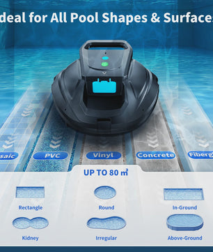 VIREAL SP1 Robot Zwembadreiniger: Eenvoudige Start, Automatisch Parkeren & 130 Min Runtime