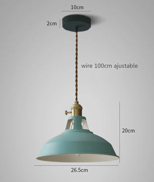 Kleurrijke Retro Industriële Hanglamp - Vintage Stijl voor Keuken, Restaurant, Woonkamer & Meer