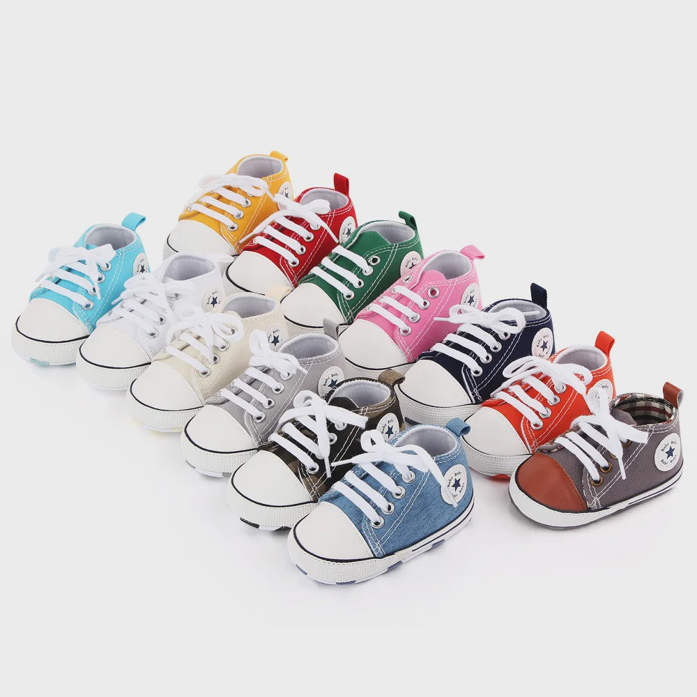 Babyschoenen Canvas Sneakers - Eerste Stapjes Schoentjes met Zachte Zool