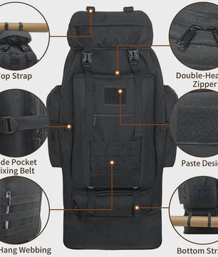 100L Outdoor Kampeerrugzak - Grote Capaciteit Reistas voor Mannen & Vrouwen