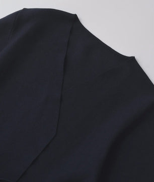 Gebreide Dames Blazer met Schouderpadden en Ceintuur - Retro V-hals