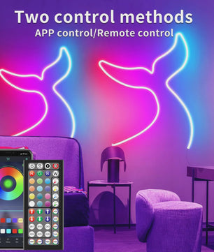 Flexibele RGB LED Neon Touwverlichting 30M/20M - App/Remote Bediening, Muziek Sync, IP65 Outdoor
