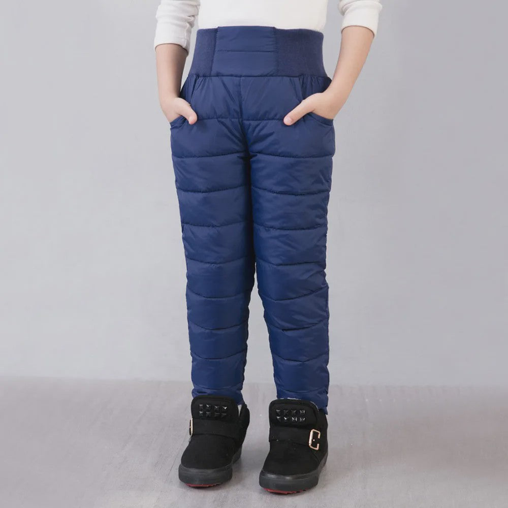 Warme Kinder Ski Broek - Waterdicht & Katoen Gevuld - Hoge Taille