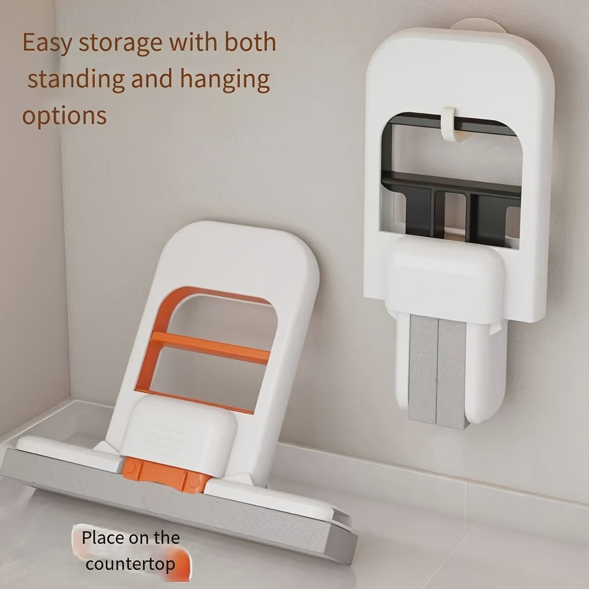 Compacte Zelfwringende Spons Mop - Handheld Mini Schoonmaakhulp voor Thuis