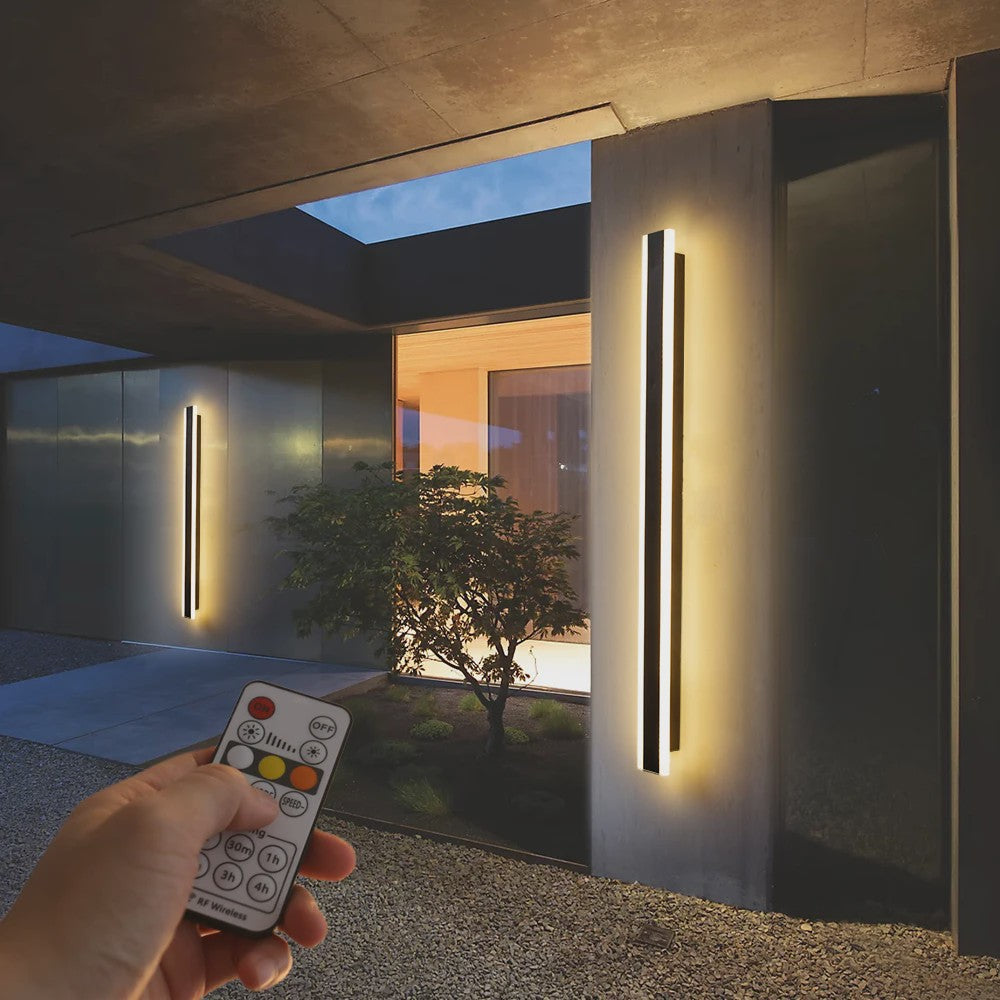 Moderne LED Wandlamp Buiten - Waterdicht IP65, Dimbaar met Afstandsbediening - Villa & Tuin Verlichting