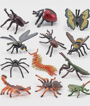 Plastic Dieren Speelgoed Collectie: Zee, Land & Insecten Miniatuur Set voor Kinderen