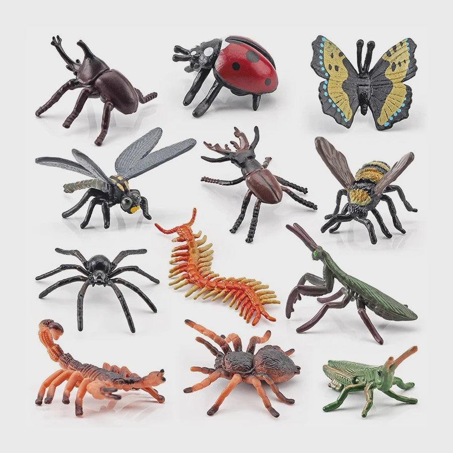Plastic Dieren Speelgoed Collectie: Zee, Land & Insecten Miniatuur Set voor Kinderen