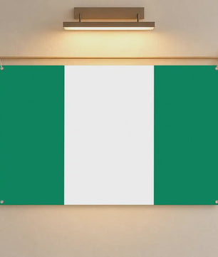Nigeria Vlag Wanddecoratie - Makkelijk Ophangen, Lichtgewicht & Kleurrijk