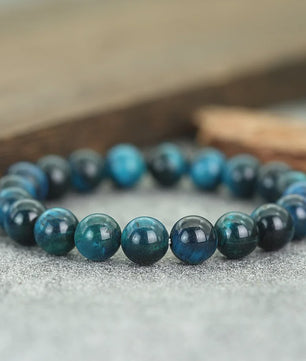 Premium Blauwe Tijgeroog Kralen Armband - Unisex, Meditatie & Helende Sieraden