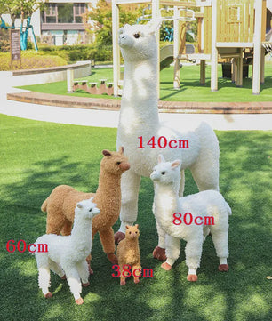 Pluche Alpaca Knuffel - Levensechte Llama Speelgoed in Verschillende Maten (38-140cm)