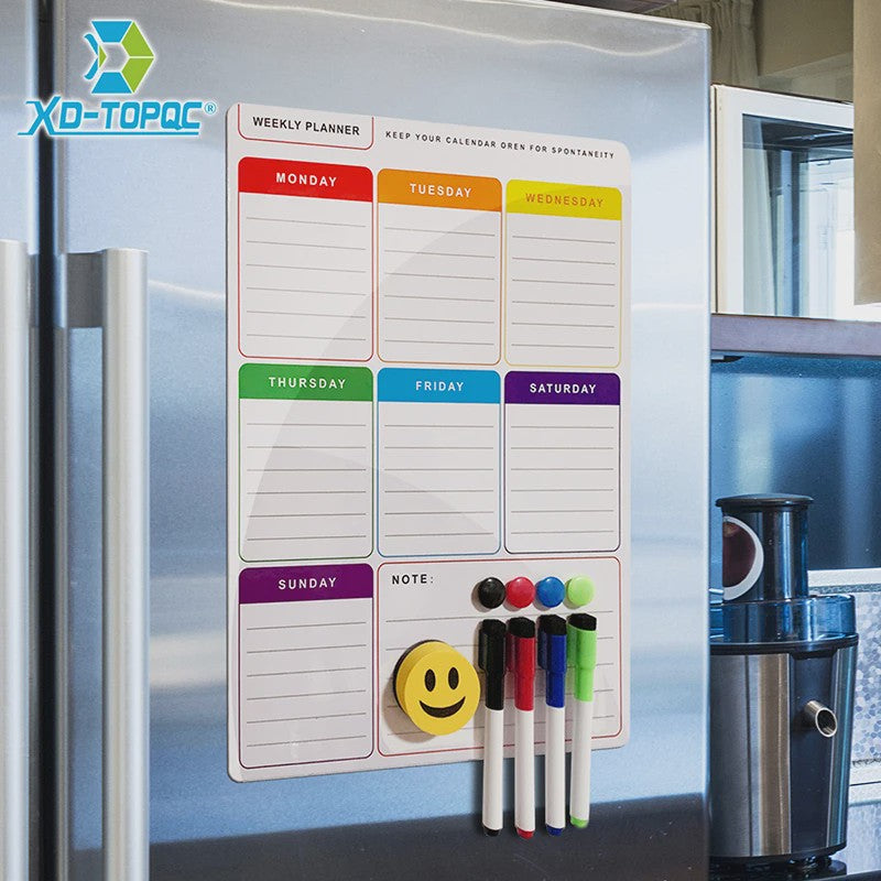 Flexibel Magnetisch Weekplanner Whiteboard A3 - Ideaal voor Koelkast & Kantoor