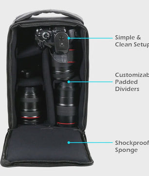 Waterdichte DSLR Camera Rugzak - Multifunctionele Fototas met Padded Vakken