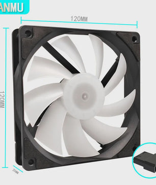 Manmu 120mm Rainbow RGB PC Ventilator - Hoge Koelprestaties voor Gaming PC's