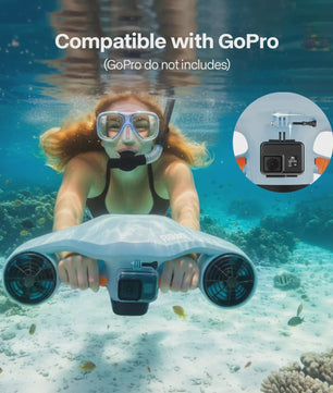 Asiwo MANTA 2 Onderwater Scooter - 40M Waterdicht, met Camera Mount voor Duiken & Snorkelen