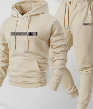 Heren Trainingspak Herfst: Casual Lange Mouw Hoodie & Joggingbroek Set