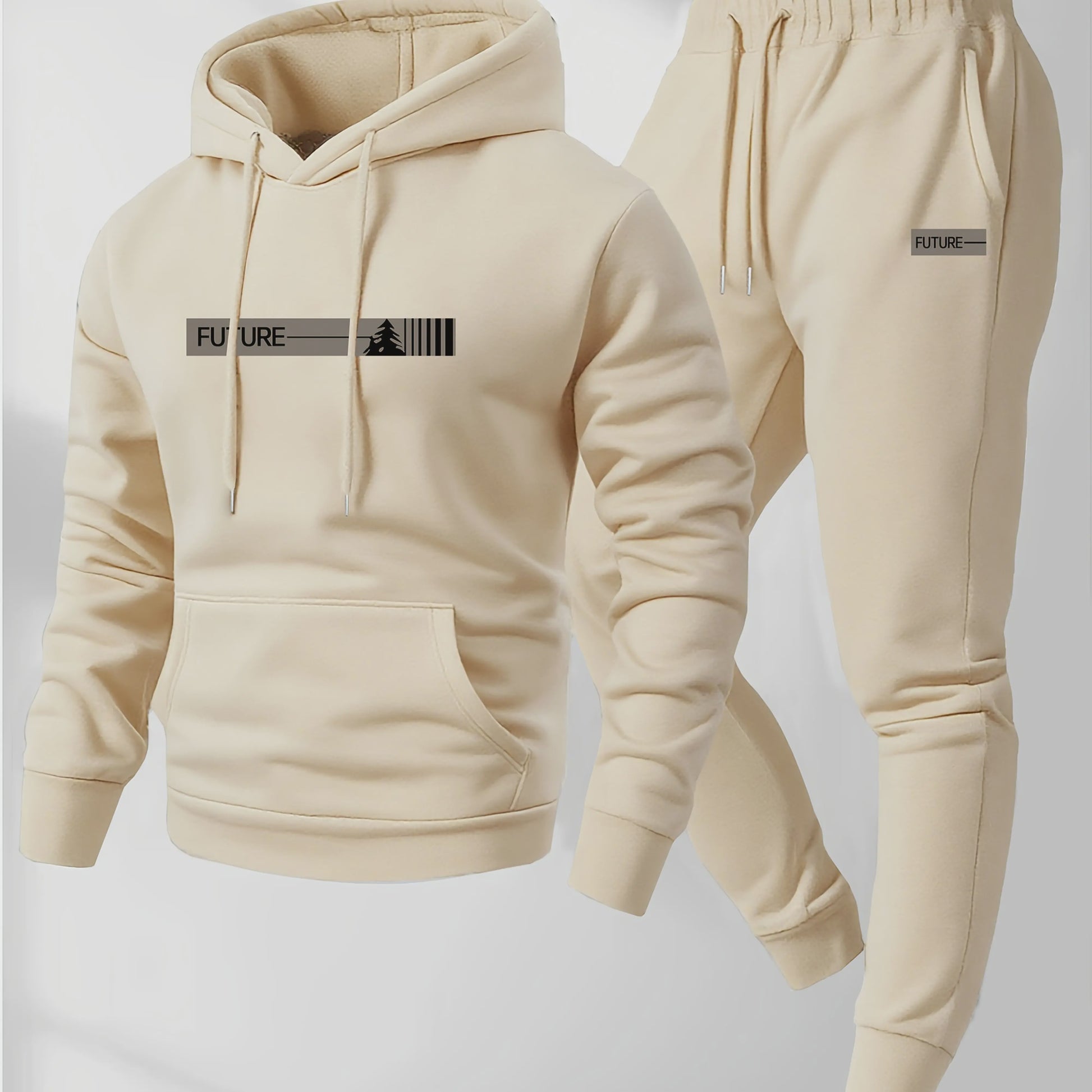 Heren Trainingspak Herfst: Casual Lange Mouw Hoodie & Joggingbroek Set
