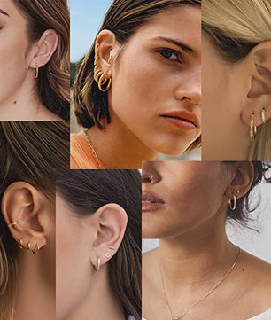 Roestvrijstalen Hoops Oorbellen - Goudkleurig, Zilver, Zwart & Regenboog - Unisex