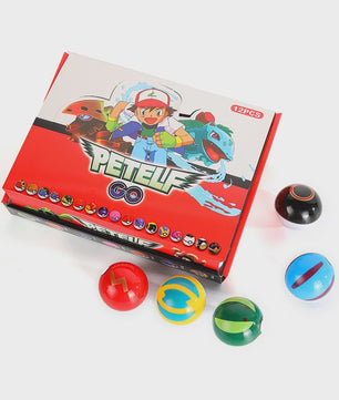 Set van 12 Pokémon Poké Ball Figuren - Pikachu & Vrienden Actiefiguren Collectie