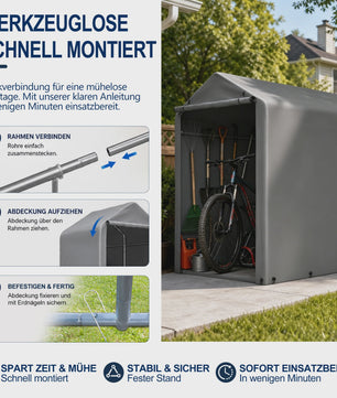 Robuuste Garage Carport 100x187x160cm - Waterdicht, UV-bestendig & Winddicht