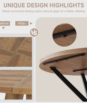 EGOONM Ronde Eettafel / Koffietafel 100cm - Massief Hout & Stalen Frame