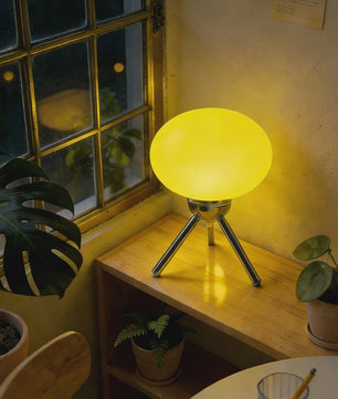 Retro Glazen Mushroom Tafellamp - Nordic Stijl, Sfeervolle Verlichting voor Slaapkamer & Nachtkastje