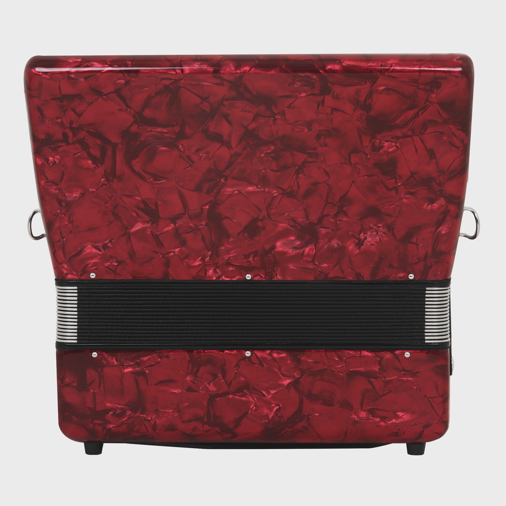 Professionele Rode Bayan Accordeon - 32 Tonen & 32 Bassen met Schapenvacht Balg en Draagband